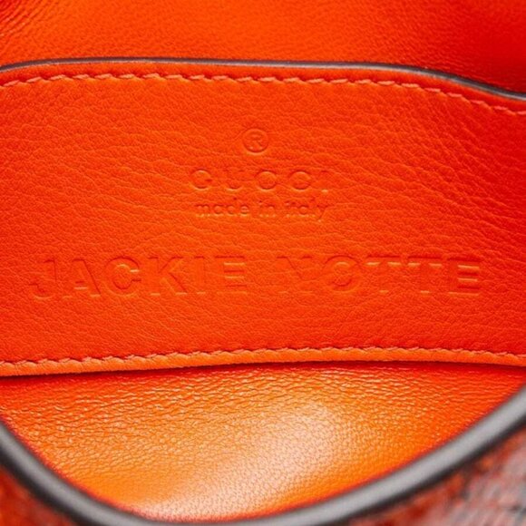 Gucci Orange/Black Python Jackie Notte Mini Chain Bag - Picture 11 of 12